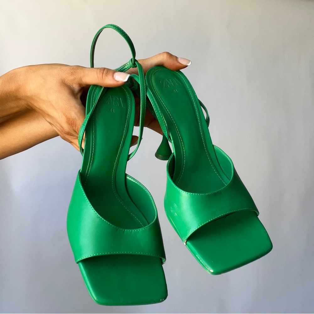 Green Zara Heels